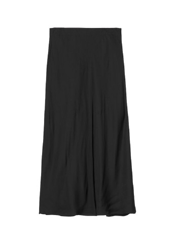Черная кэжуал однотонная юбка Victoria's Secret а-силуэта (трапеция)