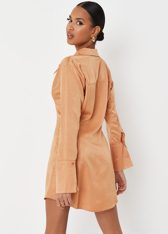 Помаранчева кежуал сукня сукня-сорочка Missguided однотонна