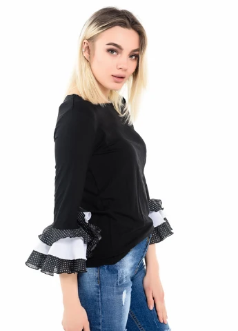 Чорна блуза ISSA PLUS