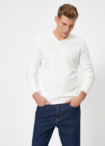 Белый демисезонный пуловер пуловер KOTON