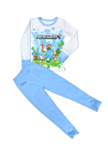 Голубая всесезон пижама (лонгслив, брюки) Blanka