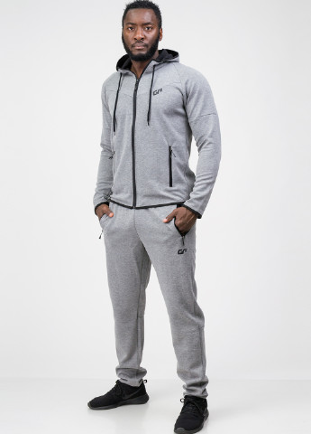 Світло-сірий демісезонний костюм (толстовка, брюки) брючний Go Fitness