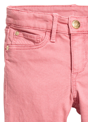 Темно-розовые демисезонные зауженные джинсы H&M