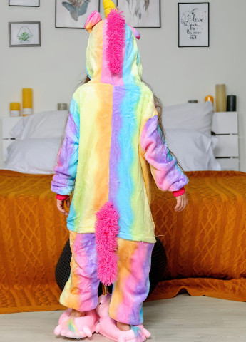 Комбинированная всесезон детская пижама кигуруми радужный единорог DobraMAMA