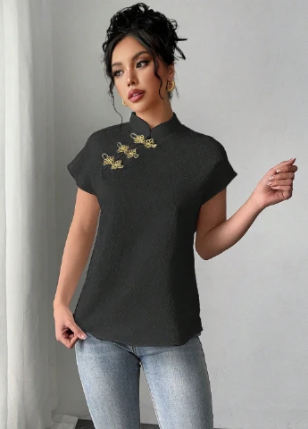 Чорна блуза SHEIN