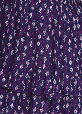 Сиреневая кэжуал с орнаментом юбка H&M мини
