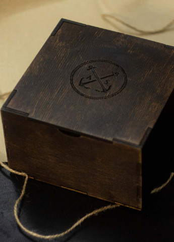 Ремень мужской кожаный из натуральной итальянской кожи в деревянной подарочной коробочке - Коричневый Anchor Stuff oldsalt belt (241801895)