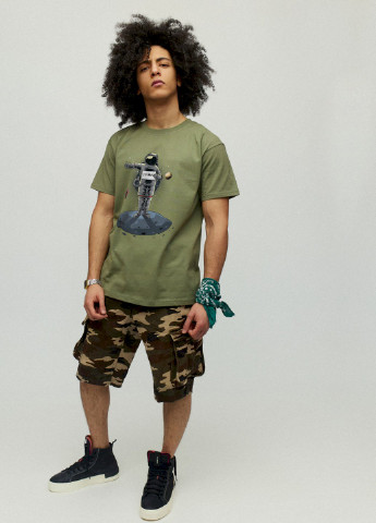 Хаки (оливковая) футболка мужская YAPPI