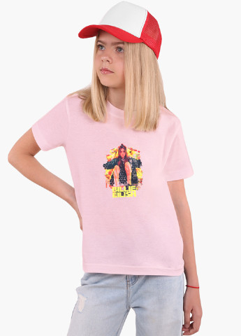 Рожева демісезонна футболка дитяча біллі айлиш (billie eilish) (9224-1212) MobiPrint