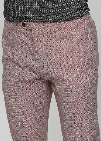 Бордовые кэжуал демисезонные прямые брюки Zara