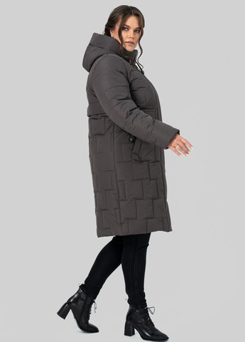 Серо-коричневая зимняя куртка A'll Posa