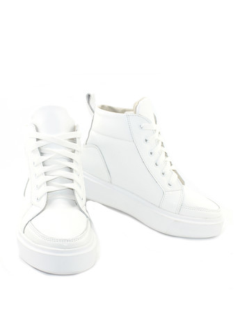 Белые женские ботинки сникерсы со шнурками