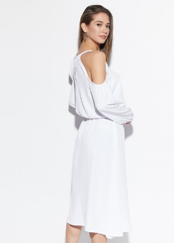 Білий кежуал сукня з відкритими плечима Karree однотонна