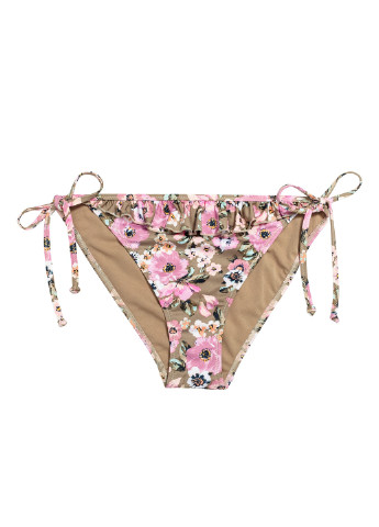 Оливковые (хаки) плавки с цветочным принтом H&M