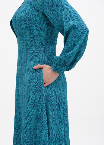 Бирюзовое кэжуал платье Closet с абстрактным узором