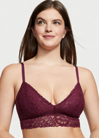Бордовий демісезонний комплект (бюстгальтер, трусики) Victoria's Secret