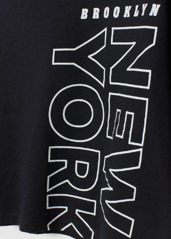 Черная летняя футболка H&M