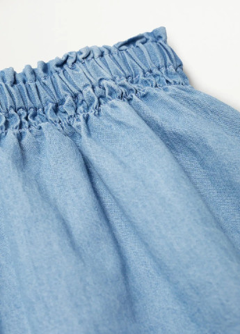 Синяя кэжуал однотонная юбка Mango