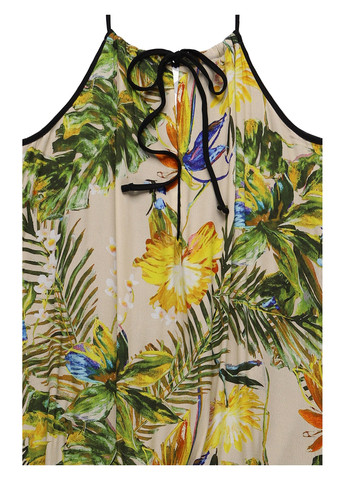 Комбинированное кэжуал платье а-силуэт Nazarenogabrielli с цветочным принтом