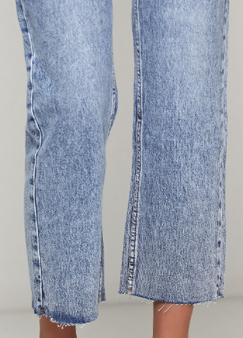 Голубые демисезонные прямые джинсы Miss BonBon