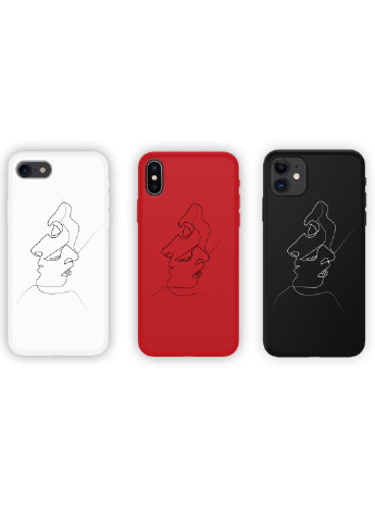 Чохол силіконовий Apple Iphone Xs Контурний мінімалізм (Contour minimalism) (8938-1356) MobiPrint (219777530)