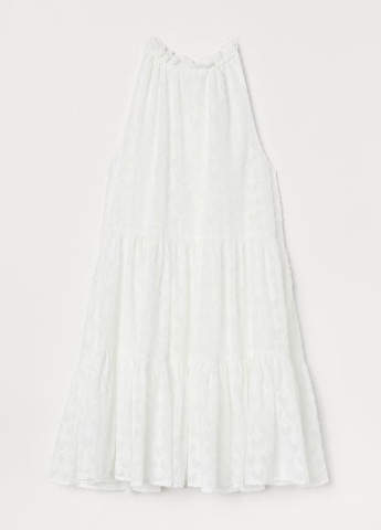 Білий кежуал плаття, сукня а-силует H&M однотонна