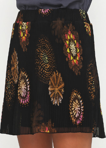 Черная кэжуал с рисунком юбка Chacok плиссе