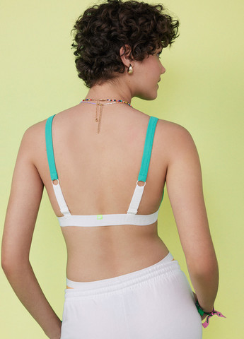 Зелёный триэнджел бюстгальтер Hi&Bye без косточек хлопок