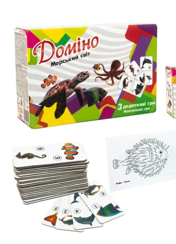 Настольная игра Детское домино 30767 (укр.) Морской мир NaNa (253925874)