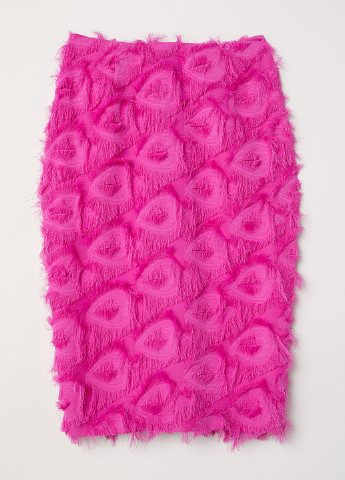 Розовая кэжуал фактурная юбка H&M