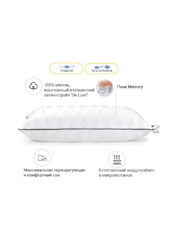 Подушка 1490 Royal Pearl Hand Made memory effekt Средняя 40х60 см (2200001539679) Mirson (254053313)