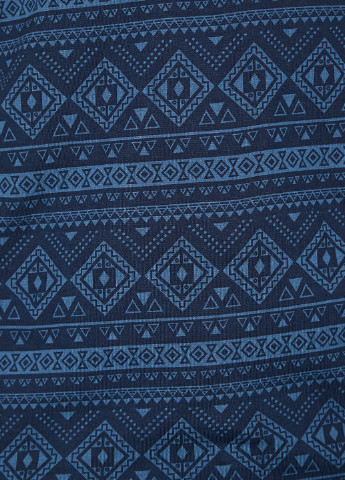 Темно-синяя футболка-поло для мужчин KOTON с орнаментом
