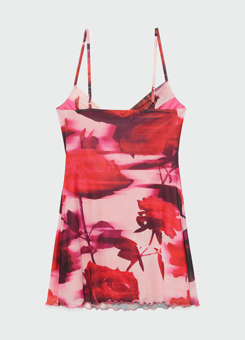 Рожева кежуал сукня Stradivarius з квітковим принтом