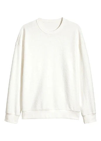 Білий світшот H&M однотонний (91196845)