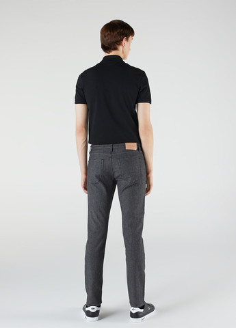 Серые демисезонные прямые джинсы Lacoste