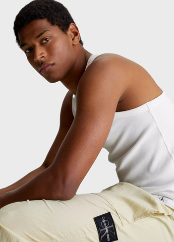 Бежевые кэжуал демисезонные прямые брюки Calvin Klein Jeans