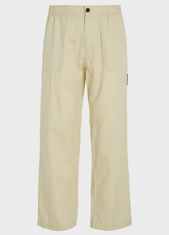 Бежевые кэжуал демисезонные прямые брюки Calvin Klein Jeans