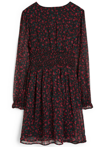 Чорна кежуал сукня C&A троянди