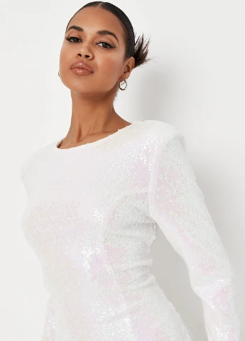 Білий вечірня сукня футляр Missguided однотонна