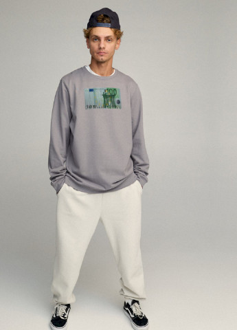 Сірий світшот чоловічий oversize /no flis/ YAPPI (252258865)