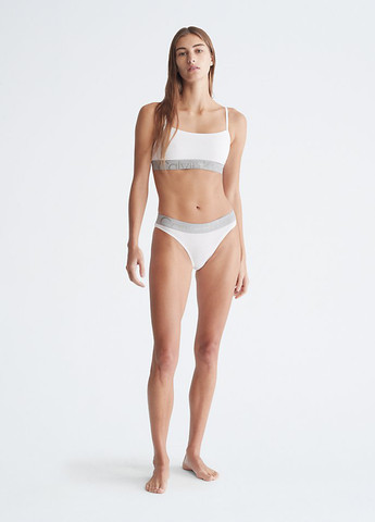 Белый топ бюстгальтер Calvin Klein без косточек хлопок, трикотаж