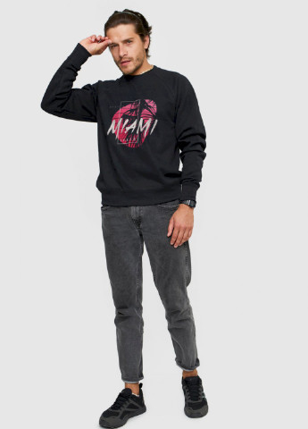 Черный свитшот мужской YAPPI рисунок (251424151)