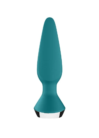 Анальная вибропробка Plug-ilicious 1 Petrol Satisfyer (252607098)
