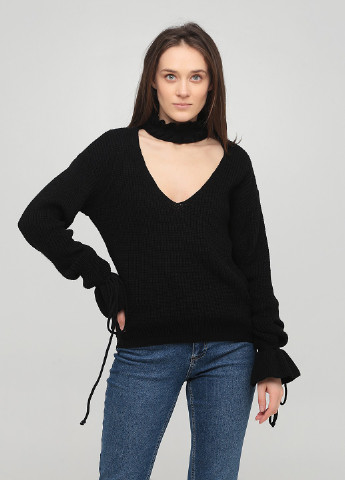 Черный демисезонный пуловер пуловер PrettyLittleThing