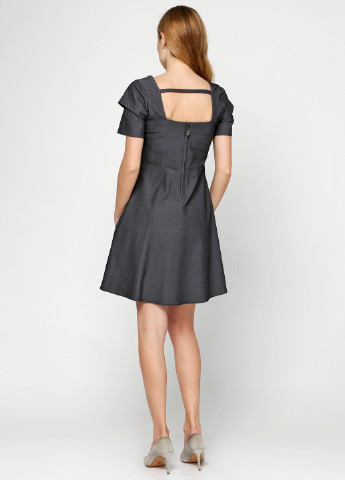 Темно-сіра кежуал сукня Oblique однотонна