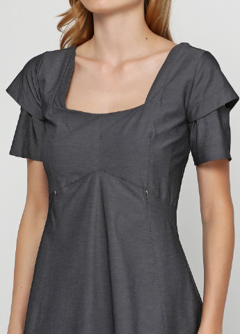 Темно-серое кэжуал платье Oblique однотонное