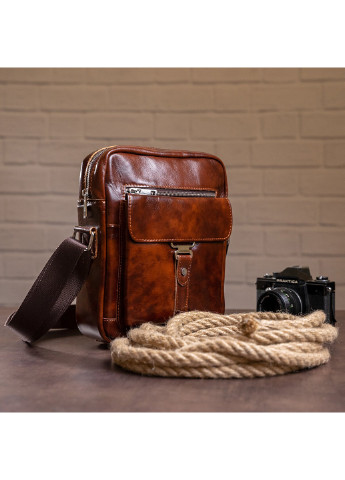 Мужская кожаная сумка 23х27х6 см Vintage (252130101)