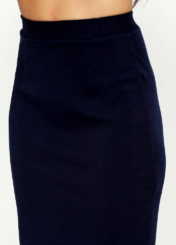 Темно-синяя кэжуал однотонная юбка Zephyros миди