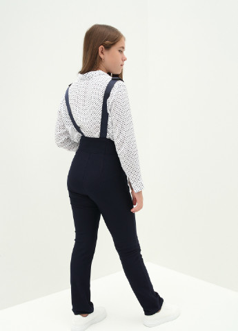 Темно-синие кэжуал демисезонные брюки Deloras