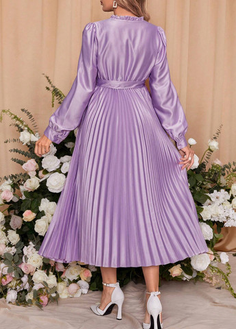 Бузкова вечірня, святковий сукня для вагітних кльош, плісована SHEIN однотонна